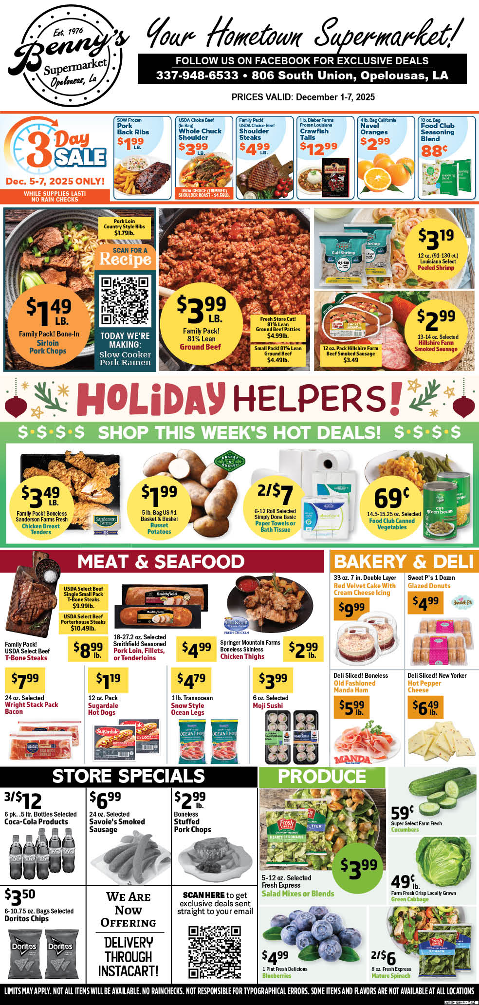 Weekly Specials Page