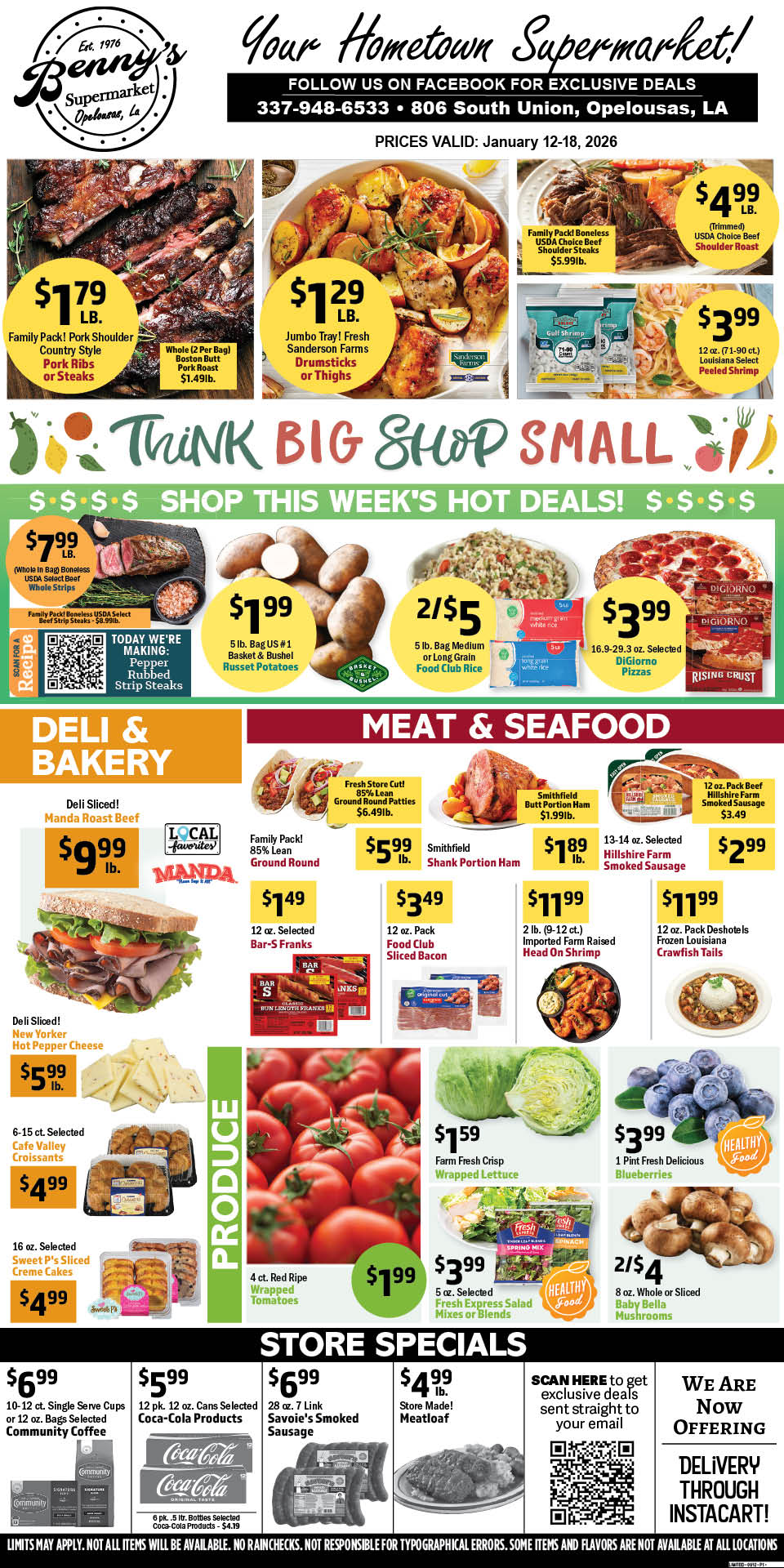 Weekly Specials Page