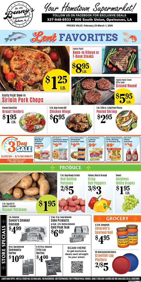 Weekly Specials Page