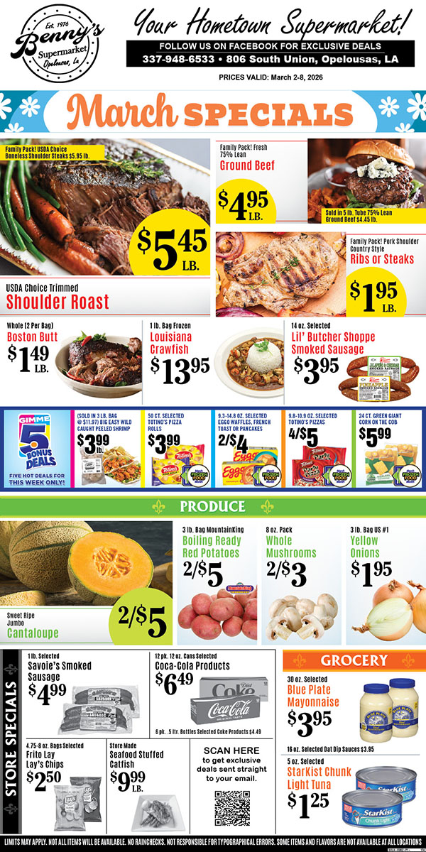 Weekly Specials Page