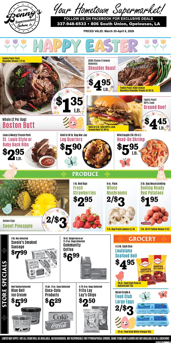 Weekly Specials Page