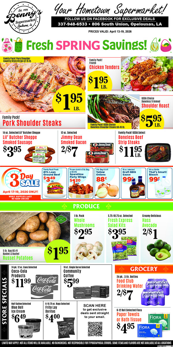 Weekly Specials Page