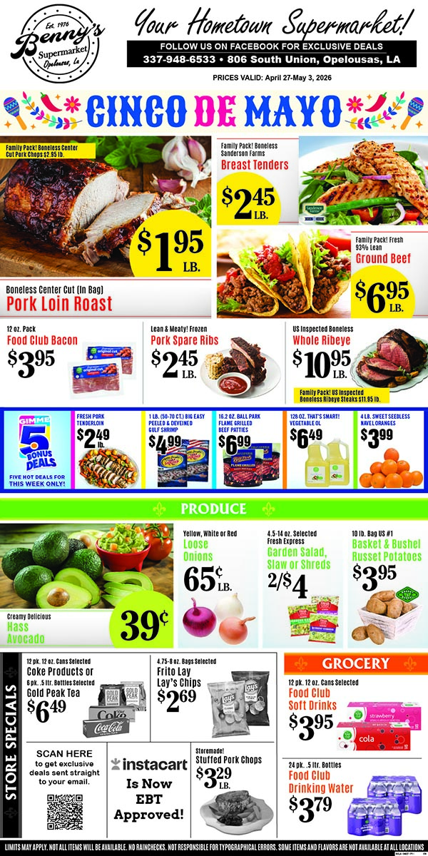 Weekly Specials Page