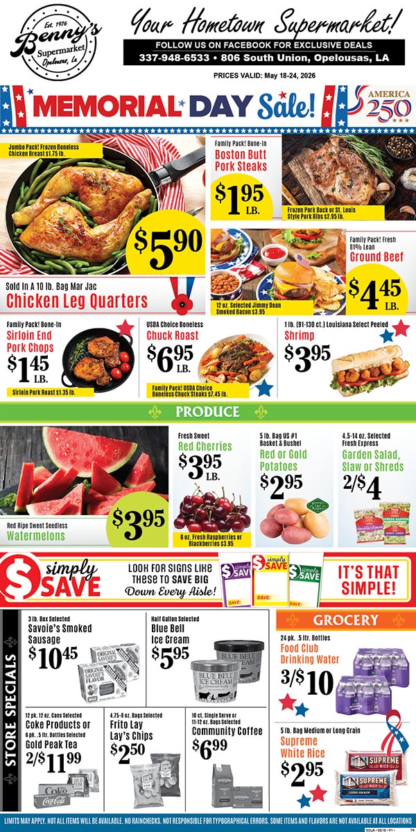 Weekly Specials Page