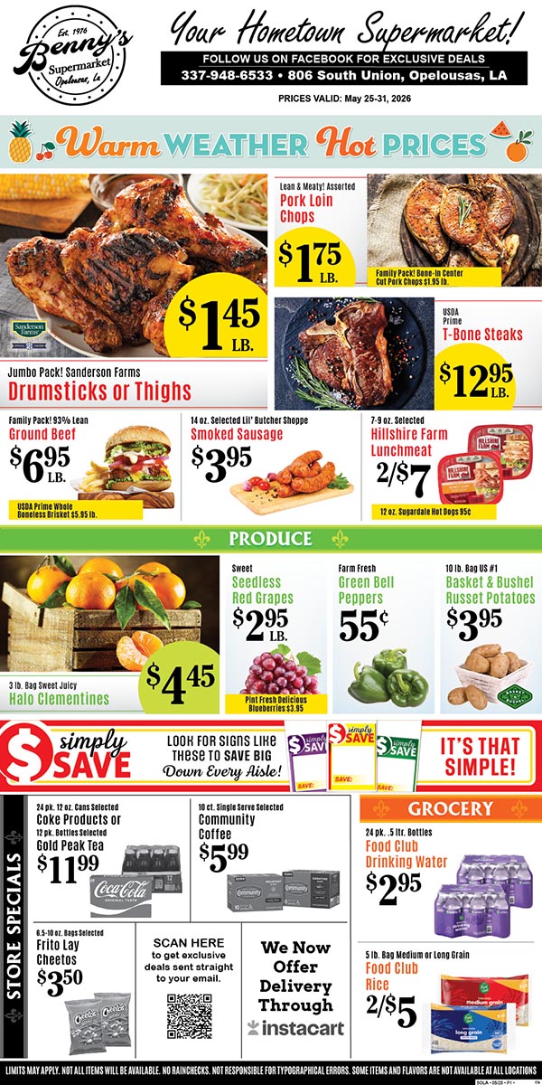 Weekly Specials Page