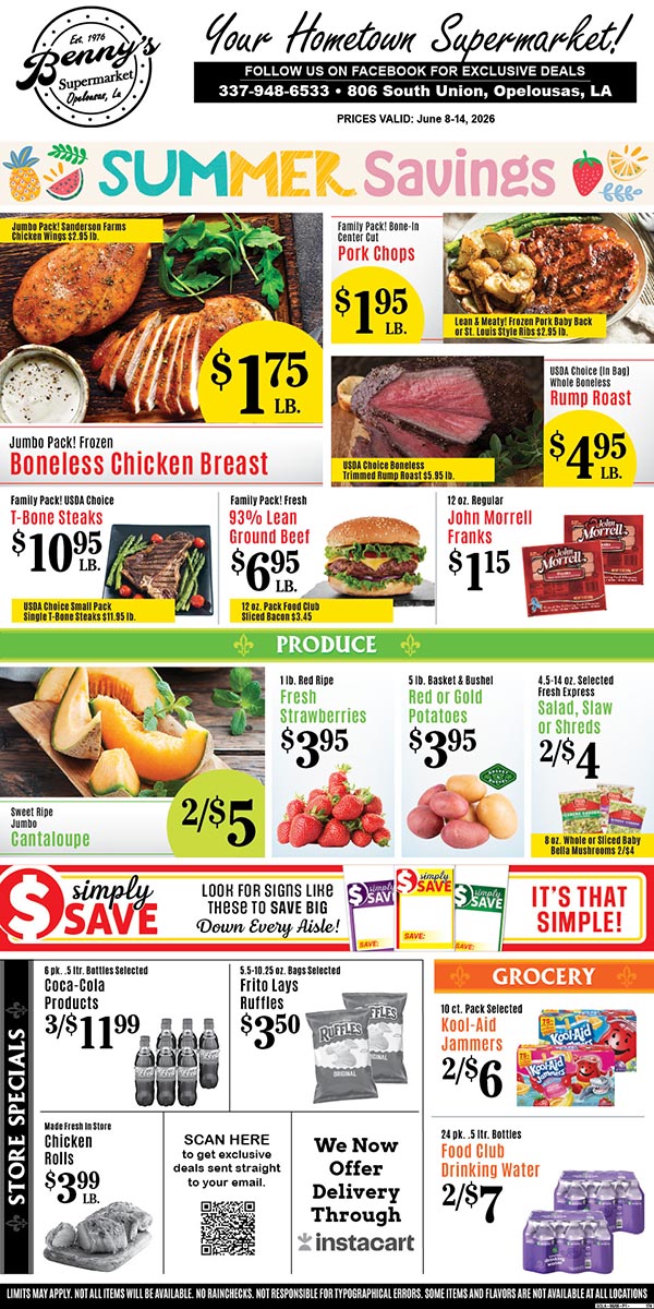 Weekly Specials Page