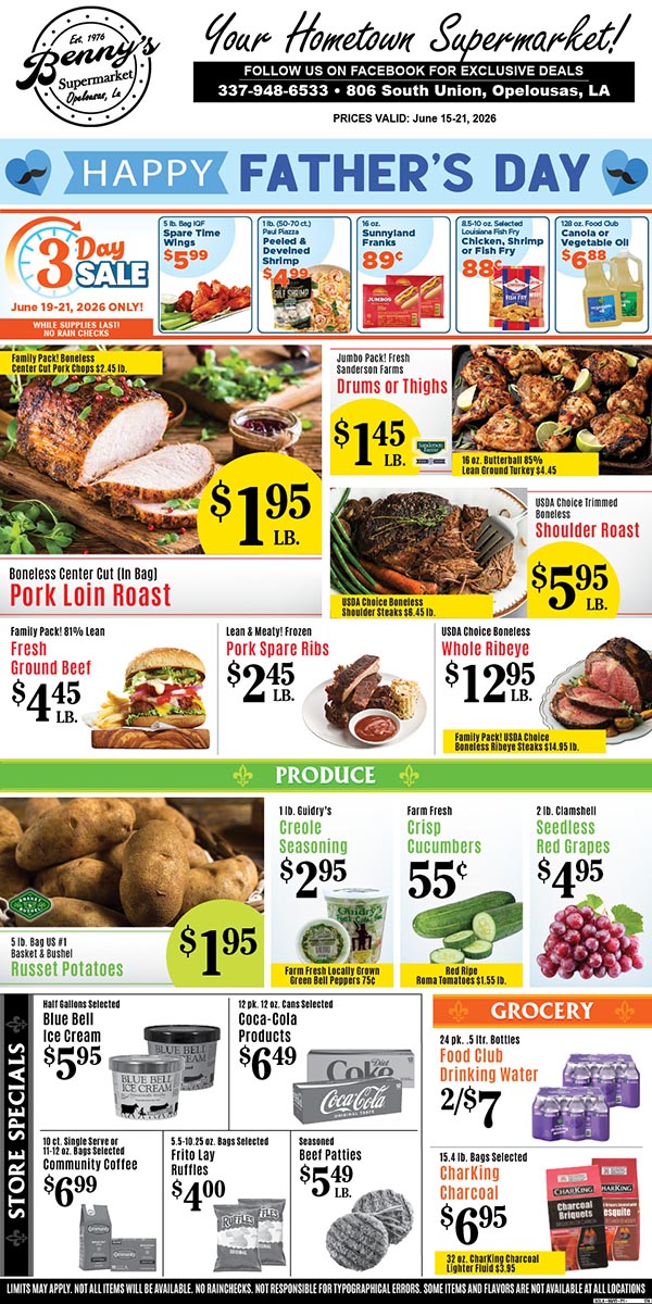 Weekly Specials Page