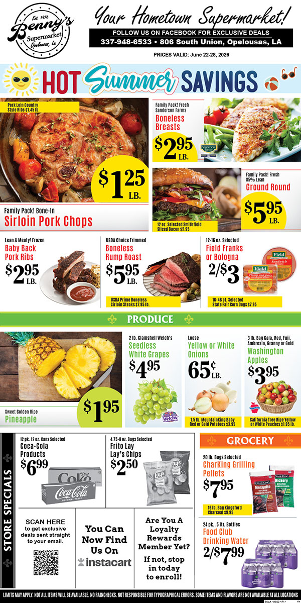 Weekly Specials Page