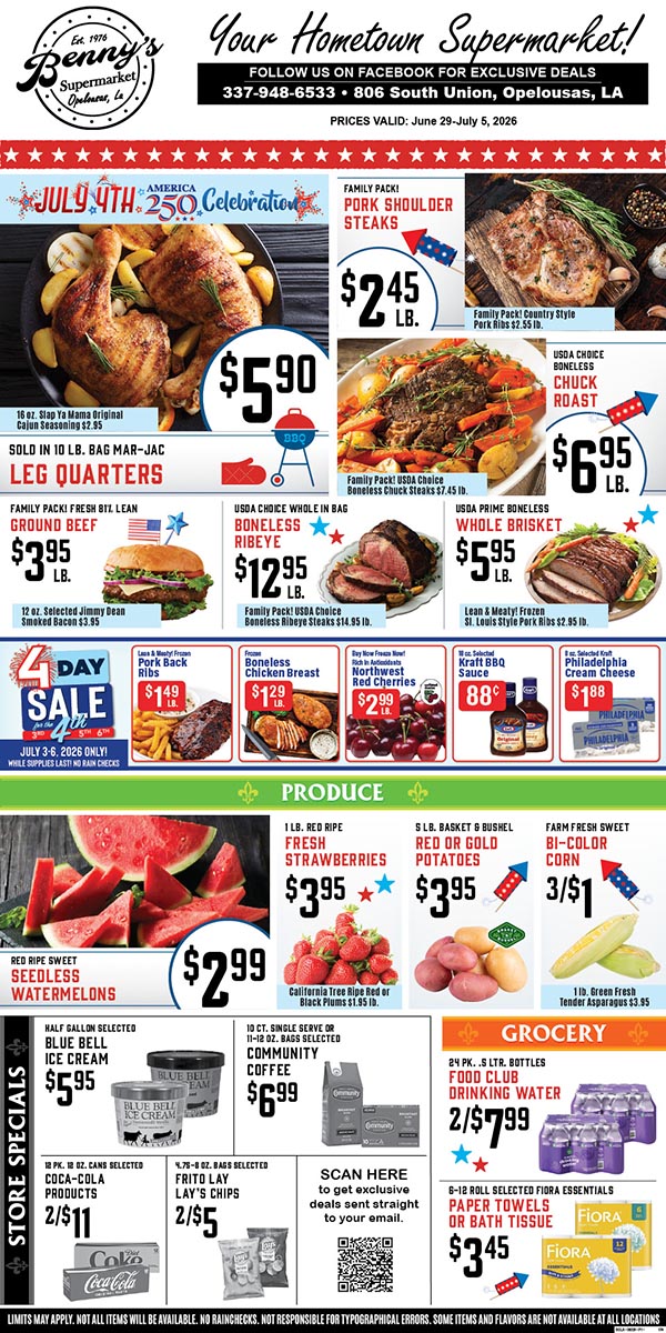 Weekly Specials Page