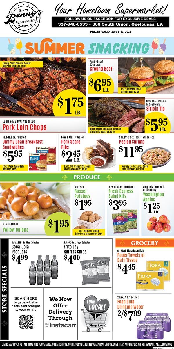 Weekly Specials Page